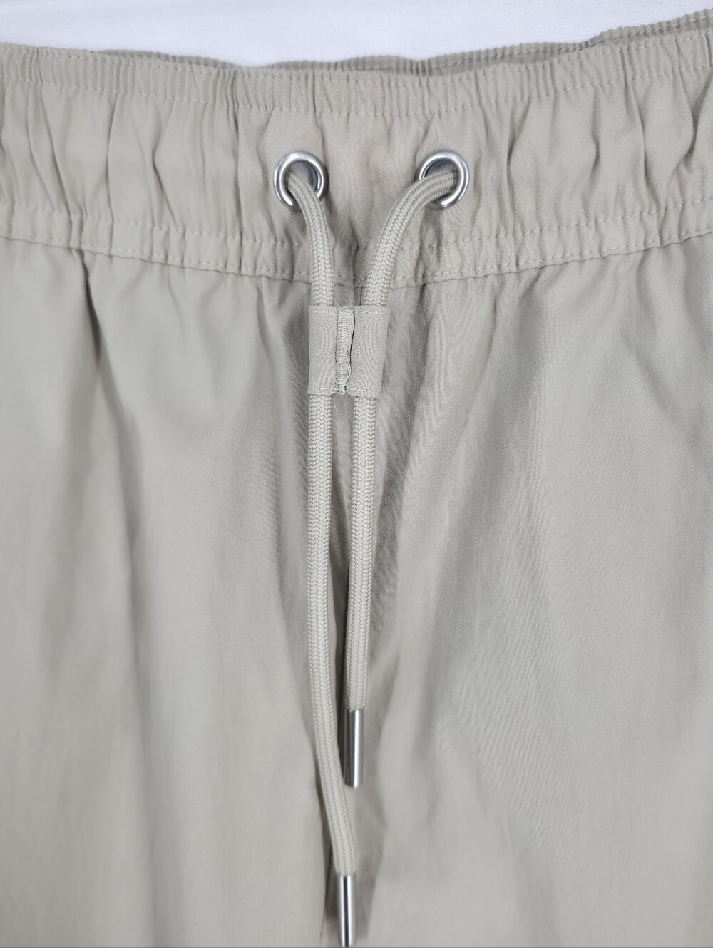 Athleta Midday Mid Rise Crop Poplin Pants Khaki Beige Size Medium - Picture 5 of 15